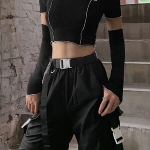 Casual Off-Shoulder Crew Neck T-Shirt